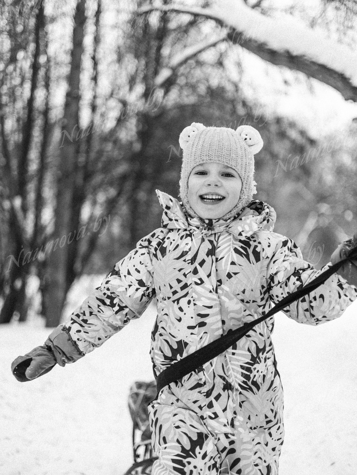 Семья Просолович и зимняя прогулка